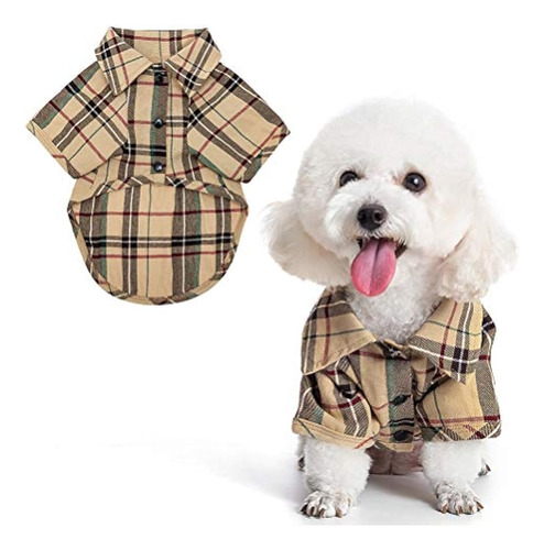 Camisa Para Perros Pequeños - Ropa Cat Lapel Costume Polo Ap