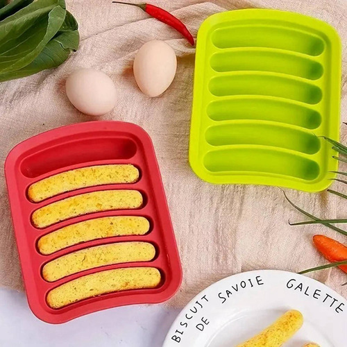 4 Moldes For Hacer Salchichas, Silicona, Jamón Di