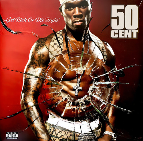Disco de vinil de 50 Cent - Versão padrão do álbum Get Rich Or Die Tryin' (2 x Lp)
