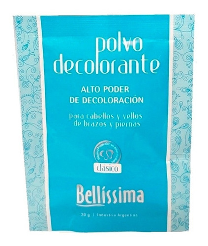 Sobre Polvo Decolorante Bellissima Clasico Profesional 20 Gr