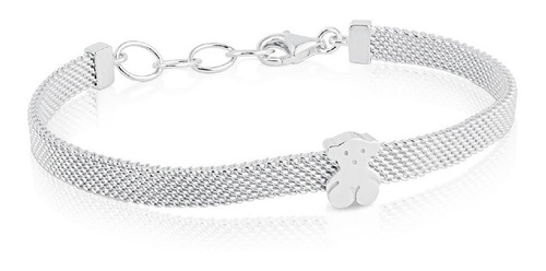 Pulsera Tous Mesh Oso De Plata