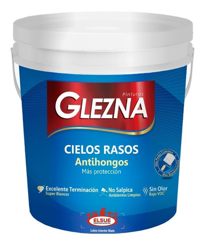 Pintura Glezna Cielos Rasos 18l Antihongos 200mt2 Envio Grat