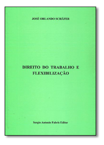 Direito Do Trabalho E Flexibilização, De José  Orlando Schäfer. Editora Safe, Capa Dura Em Português