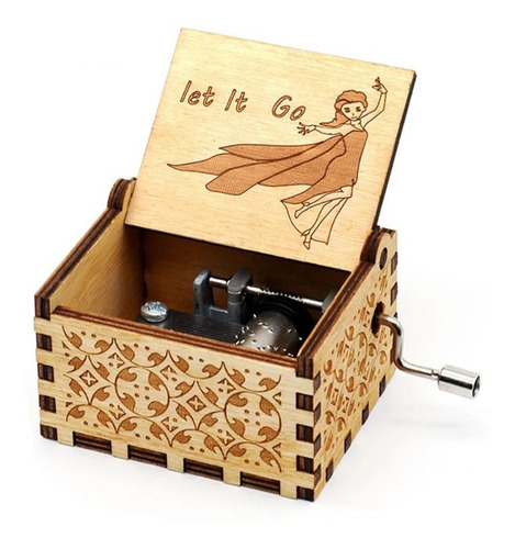 Imagen 1 de 1 de Caja Musical Madera - Frozen - Libre Soy