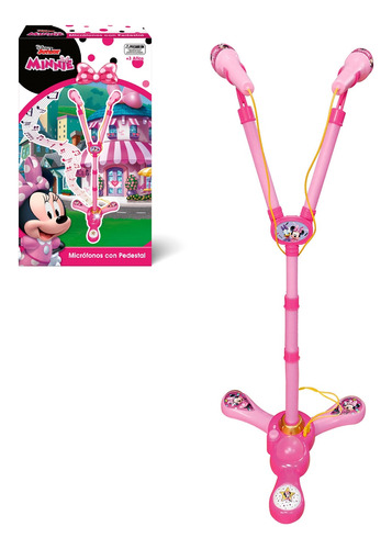 Set Microfonos Con Pedestal Minnie