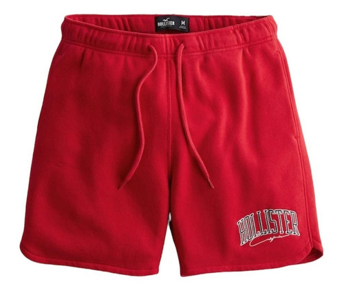 Short De Jogging Hollister Liso C/logo Bordado