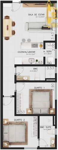 Apartamento Com 2 Dormitório(s) Localizado(a) No Bairro Centro Em Balneário Piçarras / Balneário Piçarras - 501