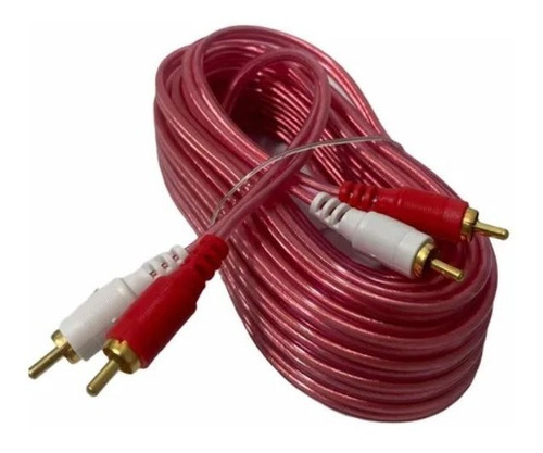 Cable De Rca A Rca Transparente 7,60m 080-142