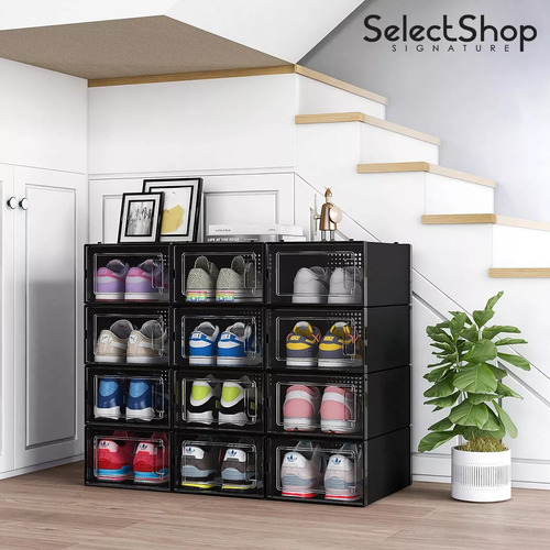 Cajas de Zapatos Apilables zapatera SelectShop SelectShop HG52C color negro