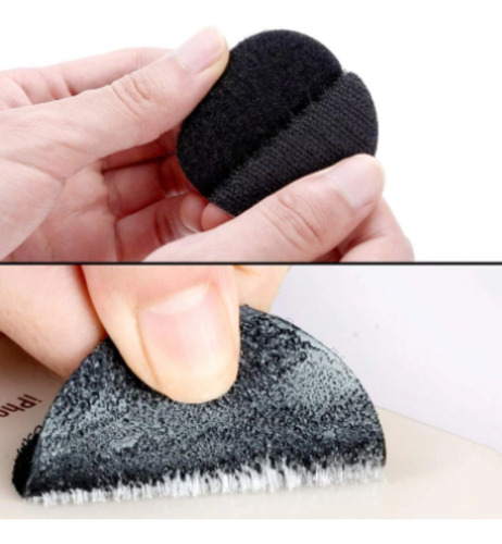 Imagem 9 de 9 de Velcro Adesivo 60mm Preto Com Adesivo Antiderrapante Tapete