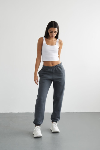Pantalon Jogger Frizado Con Bolsillos - Talles S M L
