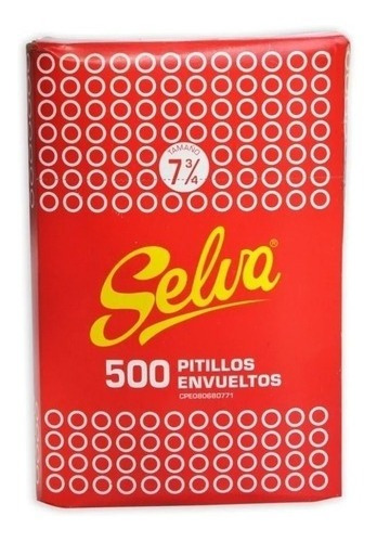 Imagen 1 de 1 de Pitillos Envueltos Marca Selva Caja 500 Und 19,5 Cm Alto. 
