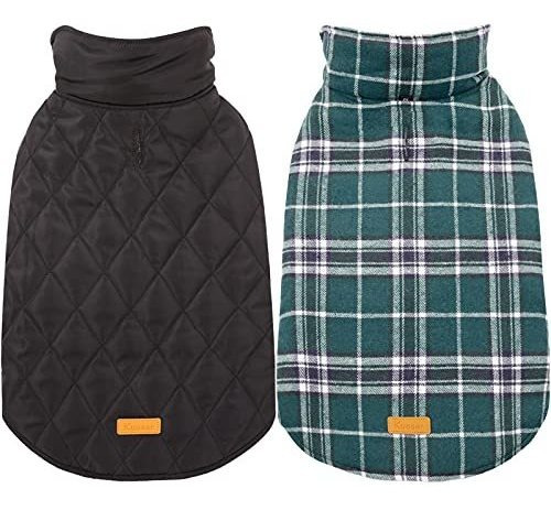 Chaleco Perro Impermeable British Plaid Warm Coat