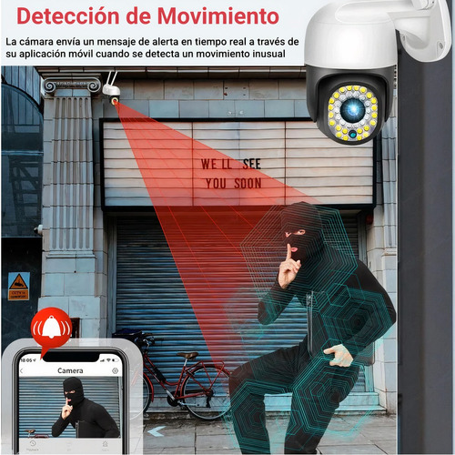 Imagen 9 de 10 de Cámara Ip Wifi 2mp 1080p Exterior Ptz 360° X4