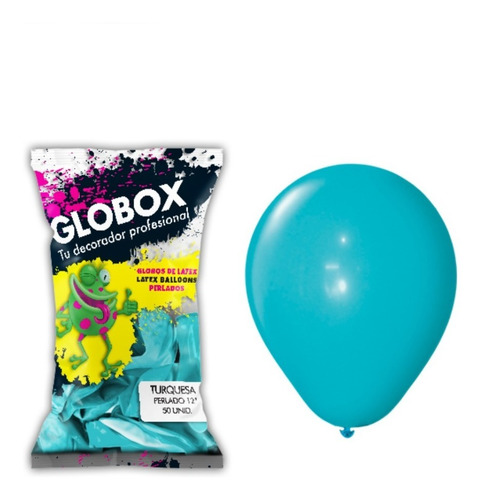 Paquete X 50 - Globos Perlados 12 - Color Turqueza