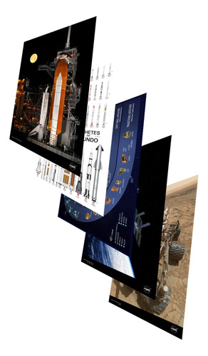 Carrera Y Exploración Espacial Set De 10 Afiches