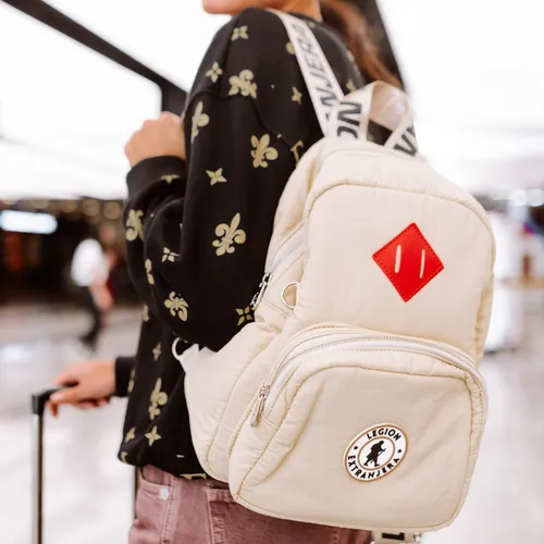 Mochila Alison Cadenas Crink Beige Legion Extranjera