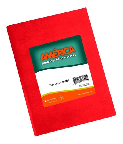 Imagen 1 de 1 de Cuaderno Escolar América T/dura Rojo X 42 H. Ray.
