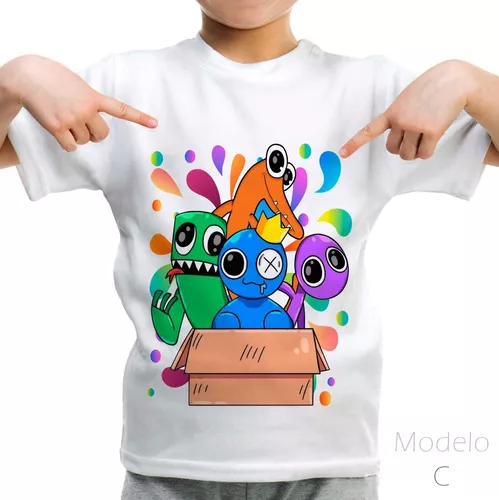 Camiseta Roblox Turma Rainbow Friends Masculino Feminino