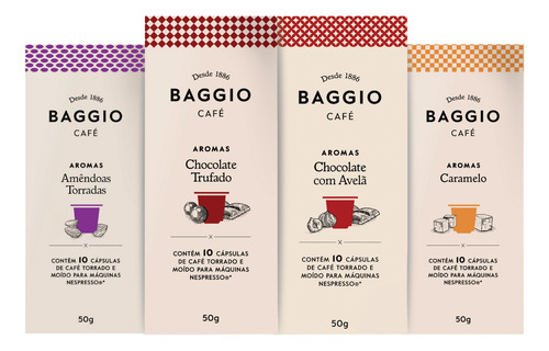 Kit 40 Cápsulas Cafe Gourmet Baggio Para Cafeteira Nespresso