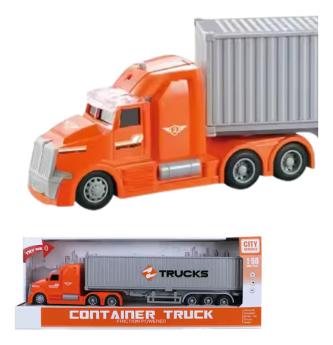 Camion Juguete Contenedor Container Truck Con Luz Y Sonido
