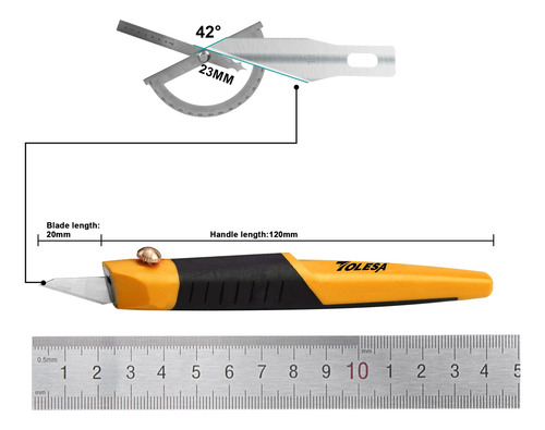 Conjunto De Facas Artesanais Tolesa Scalpel Craft Grip Mp