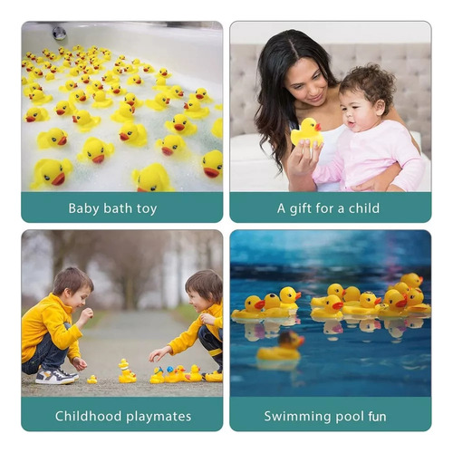 100 Patitos De Baño Lindos Mini Pato De Goma