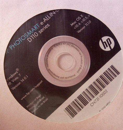 Dvd Hp Photosmart D 110 Serie Frete Gratis
