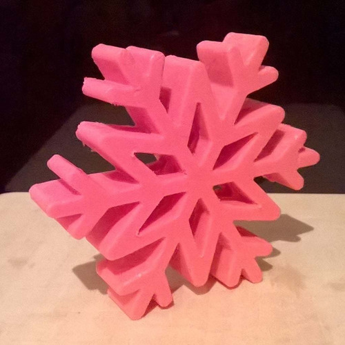 Imagen 3 de 4 de Molde De Jabon De Pie De Copo De Nieve De- Figura Plastica
