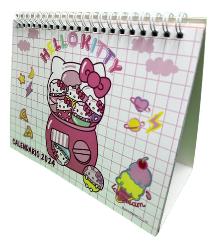 Calendario De Escritorio 2024 Hello Kitty Sanrio Kawaii 
