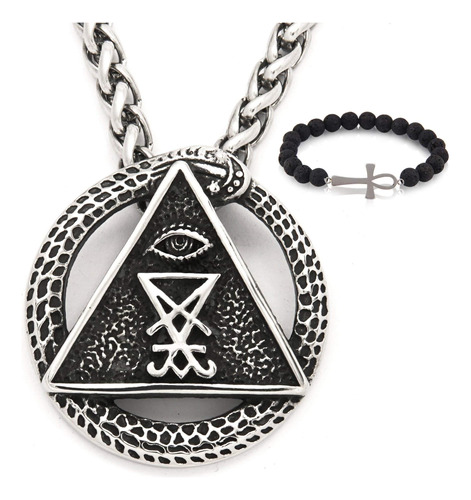 Gungneer Siglo De Lucifer Collar Satanismo Símbolo Colgante