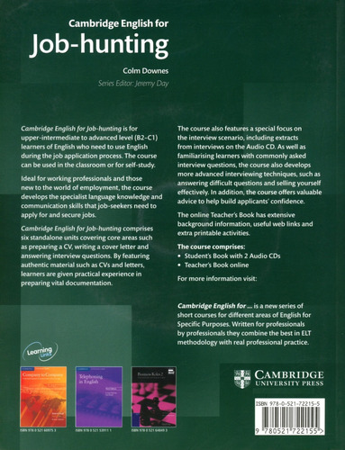 Cambridge English For Job Hunting - Student`s & Cds X 2 Kel 