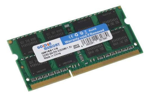 Memoria RAM 1x8GB Golden Memory GM16S11/8 SODIMM DDR3 Verde