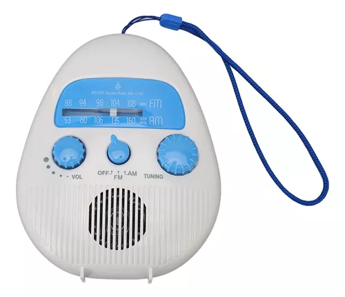 Pyle PSR71 - Radios de ducha portátiles impermeables - Accesorios  portátiles de baño para ducha - Mini radio AM/FM resistente al agua con  correa para