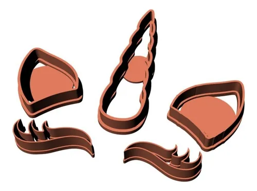 Cortante Galletita Fondant Para Torta - Cara Unicornio