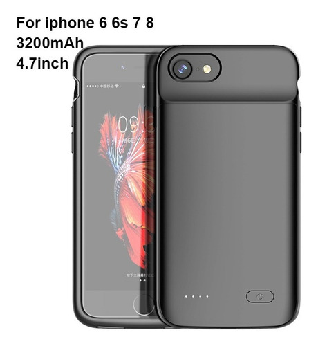 Imagen 3 de 7 de Funda Cargadora Case iPhone 6 6s 7 8 Se2020 Normal Y Plus +