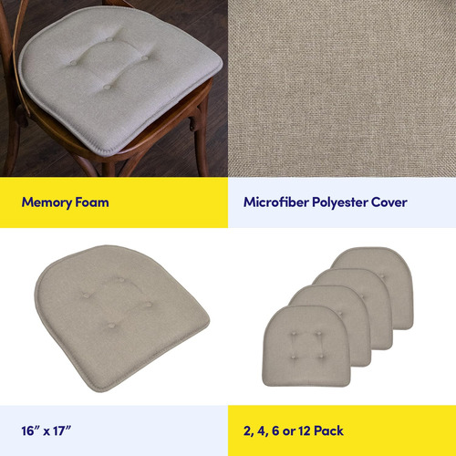Cojín Viscoelástico Para Silla Forma U 43 X 41 Cm Caqui