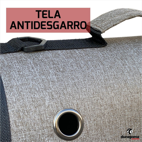 Imagen 4 de 10 de Bolso Transportador Mascotas Gato Perro Visor Tela Premium