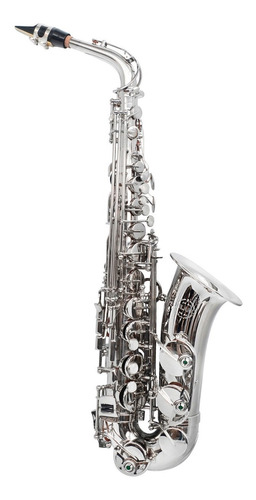 Saxofone Alto Cromado Niquelado Milano Custom Eb Mib + Case