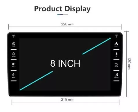 Pantalla Universal Android 8 2DIN 