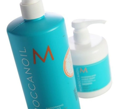 Imagen 2 de 5 de Moroccanoil Smooth Anti Frizz Shampoo 1000ml + Máscara 500ml