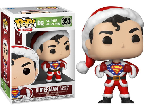 Funko Pop Dc Heroes Superman In Holiday Sweater