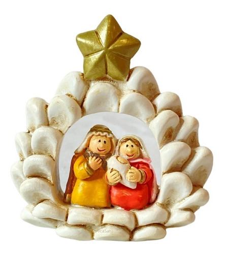 Mini Pesebre Navidad Sagrada Familia Decoracion Pino Italy