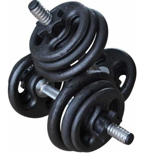 Kit Halter + 60kg De Anilhas 4x5kg, 4x4, 4x3kg, 4x2kg, 4x1kg