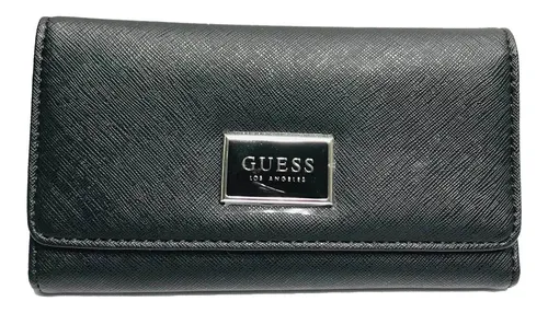 Monedero Guess Mujer Negro Original Los ngeles Classic M651