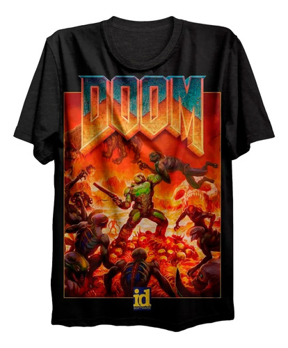 Camiseta Camisa  Doom Game Antigo Gamer Jogos Nerd Geek 1236