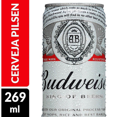 Cerveja Budweiser Lata 269ml