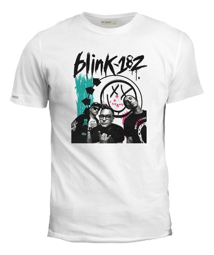 Camiseta Estampada Blink 182 Logo Poster Integrantes Ink 
