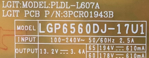 Kit Lg Ebt64473302 Eay64511001 6871l-5070a Nc650dge 65uj6300 (Usado)