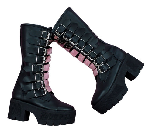 Botas Largas De Broche Gotic Punk